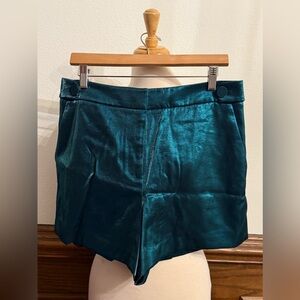 Milly Avery Aria Glazed Poly Shimmer Dress Shorts Sz M 10